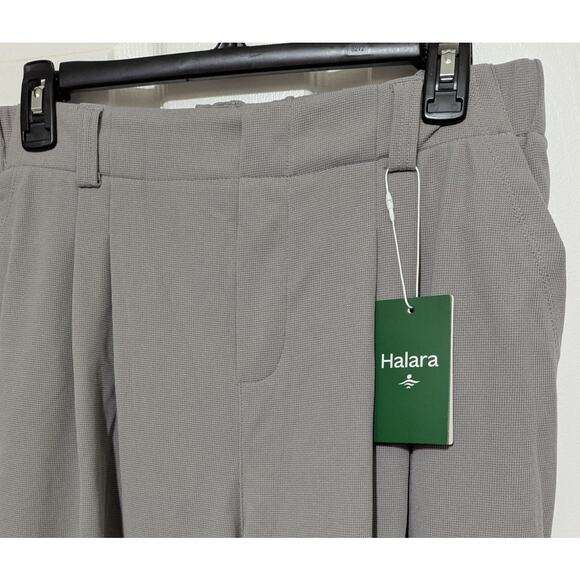 Halara Flex High Waisted Pocket Gray Wide Leg Waffle Career Office Pants, Size L - Picture 7 of 10